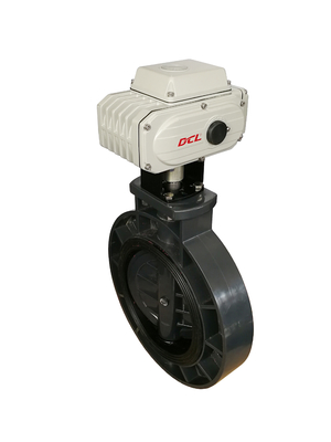 DN300 Electric Actuated Butterfly Valve Wafer Type PVC Butterfly Valve